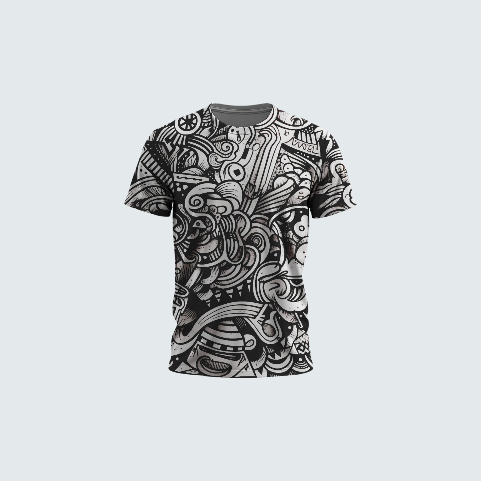 Full Print Doodle T-Shirt