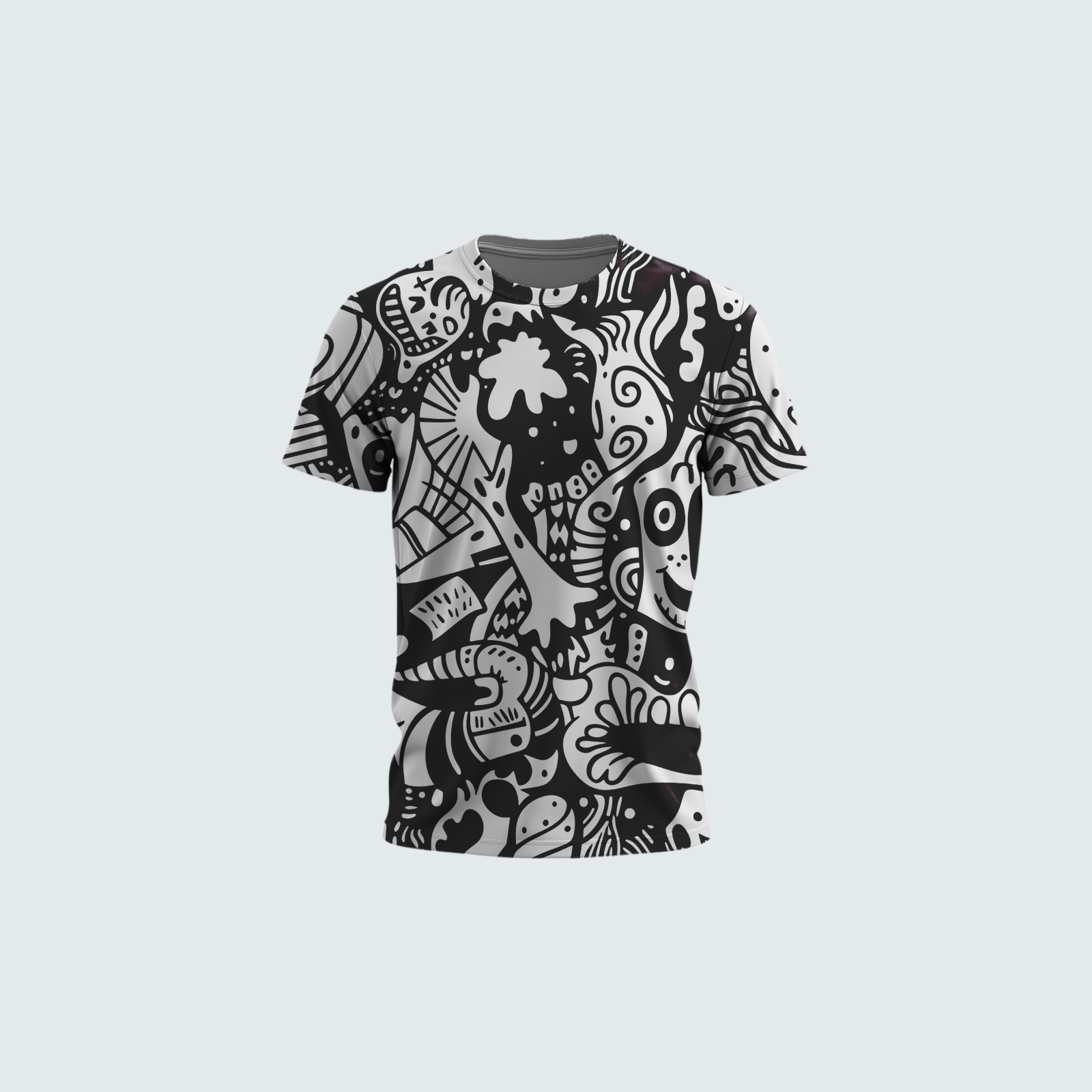 Full Print Doodle T-Shirt
