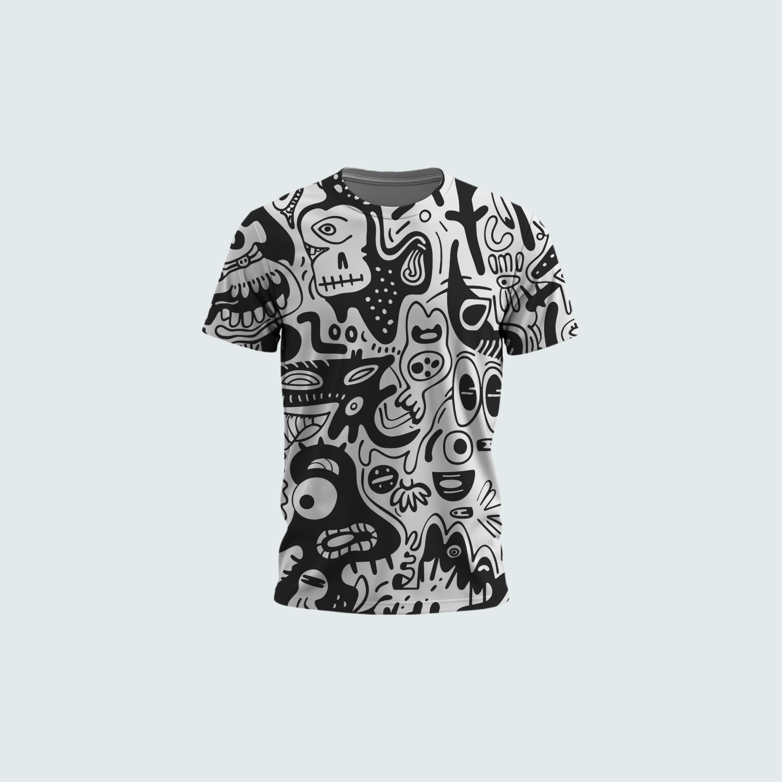 Full Print Doodle T-Shirt