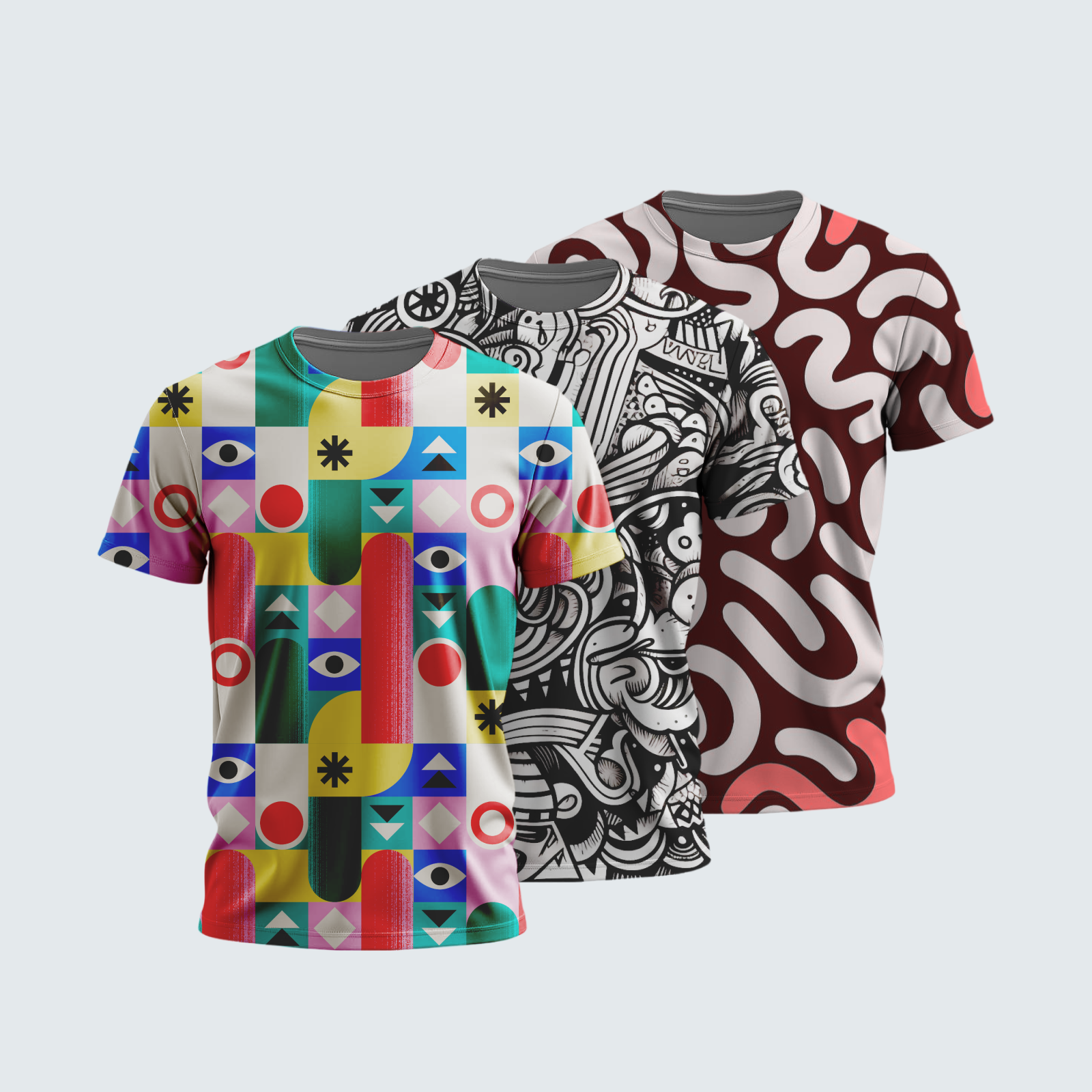 T-Shirts Full Print Set of 3