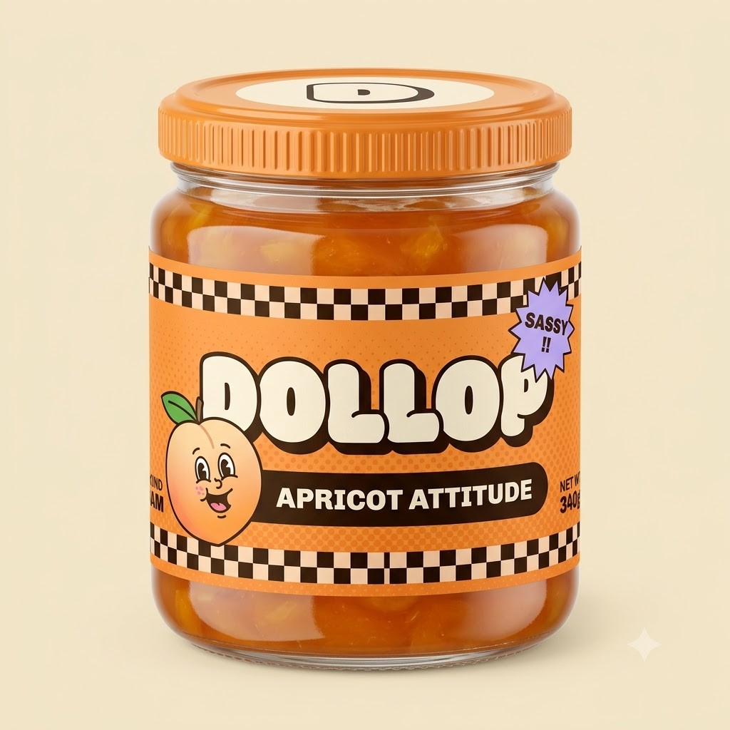 DOLLOP Apricot Attitude jar