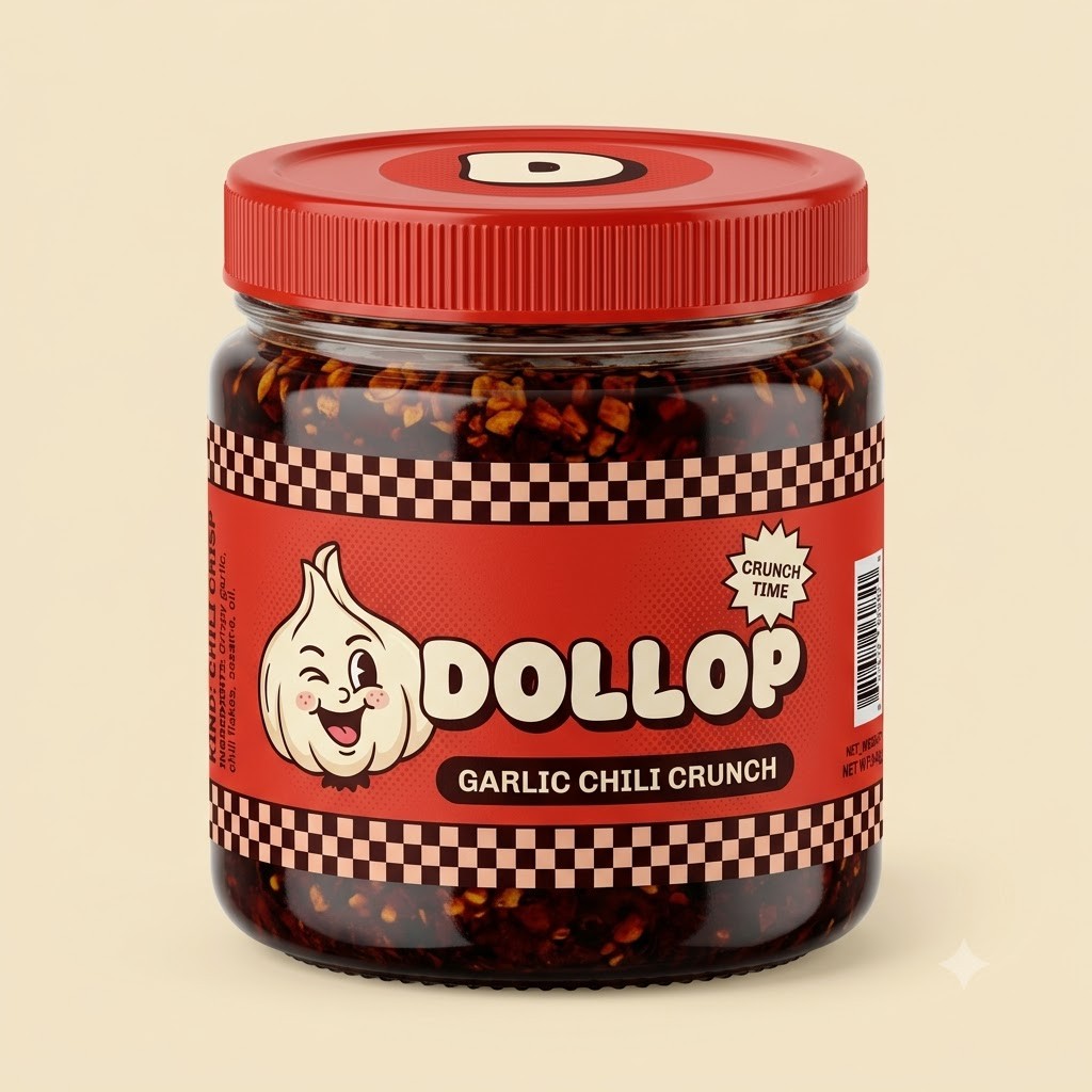 DOLLOP Garlic Chili Crunch jar