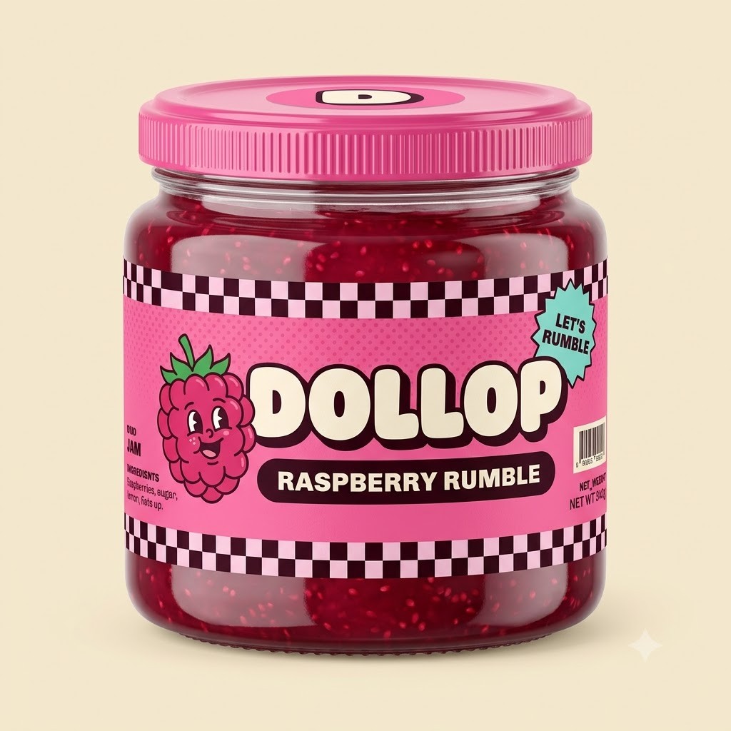 DOLLOP Raspberry Rumble jar