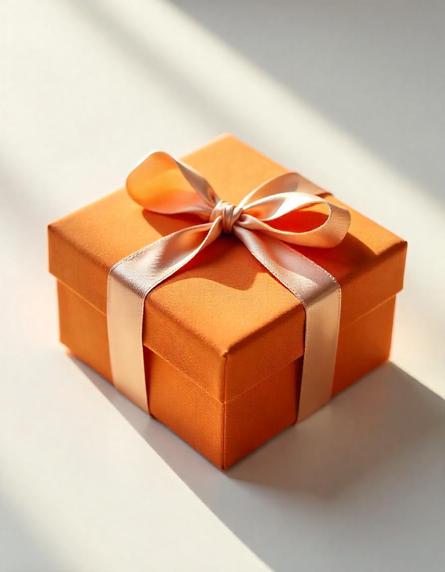 Ribbon Packed Jewelry Box